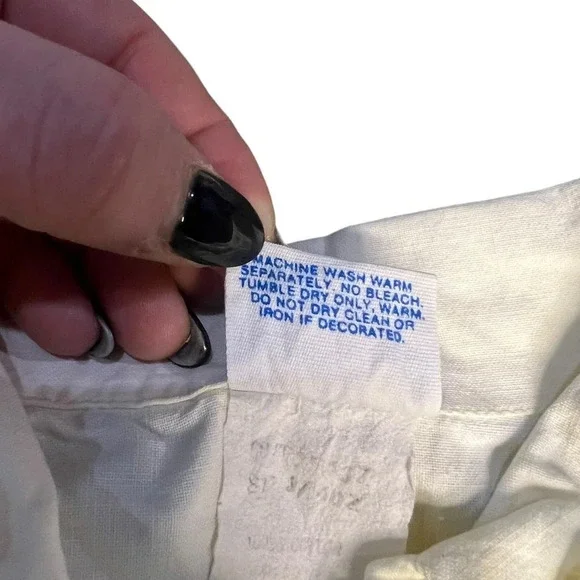 VINTAGE 80s SUPER RARE Disney Cinco De Mayo Fiesta White Button Down Women's Med - Picture 5 of 7